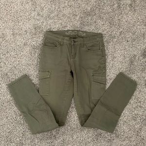 Green Cargo Skinny Jeans